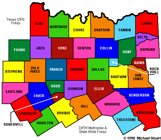 North Texas Counties Map