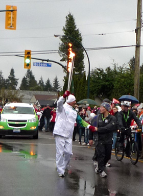 2010 Winter Olympics torch-bearer, Edgemont Village