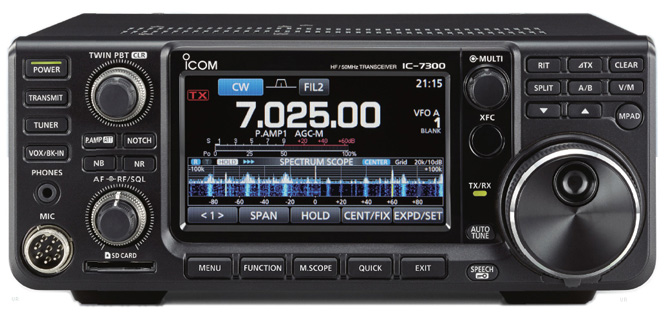 Icom IC-7300  HF/6m Transceiver. Click for IC-7700 Page.