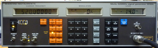 Marconi 2018A signal generator.