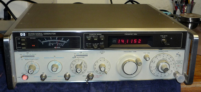 HP 8640B Opt. 3 signal generator.