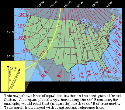 Compass Declination Chart