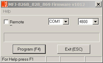 MFJ firmware tool screen shot