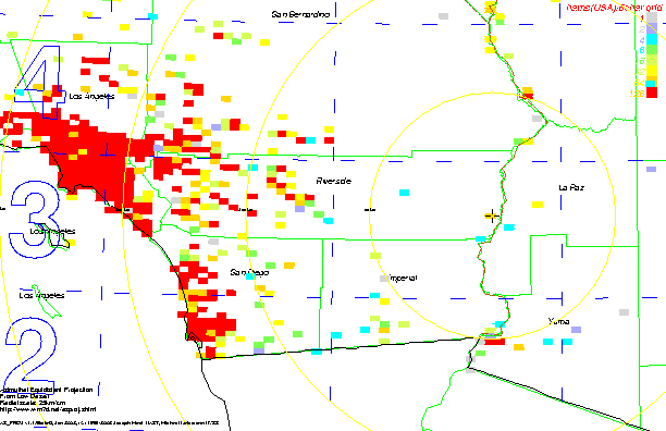 Grid map centered on Blythe CA