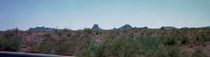 Scenic volcanic peaks south of I-10