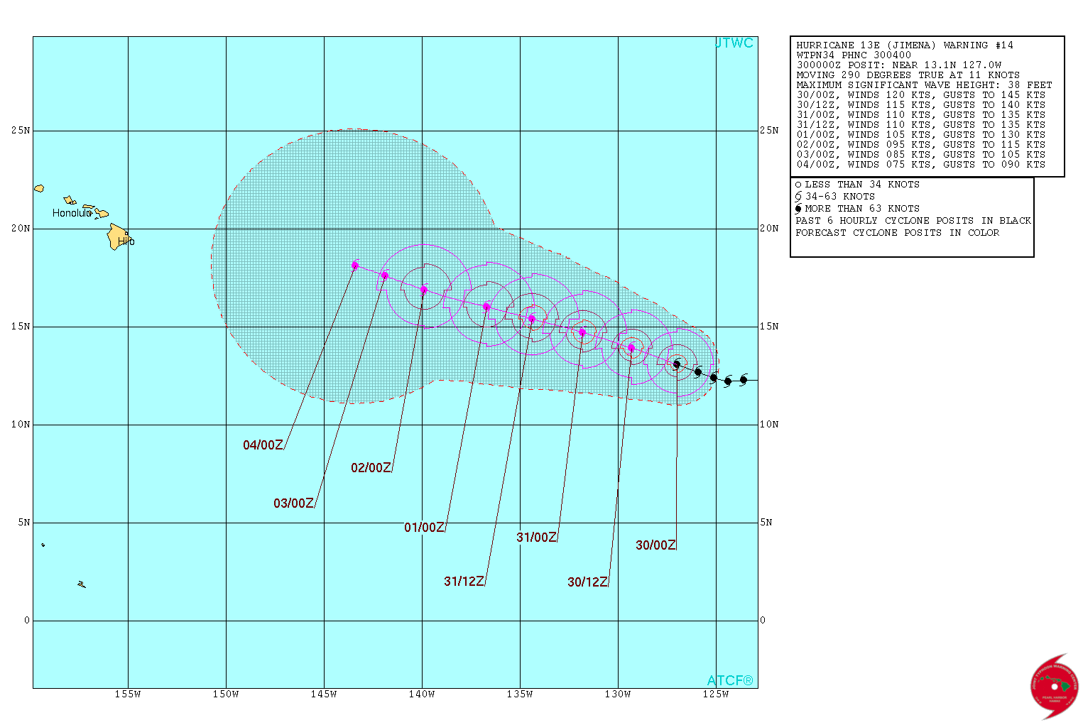 JTWC TS 13 2015 Forecast 14