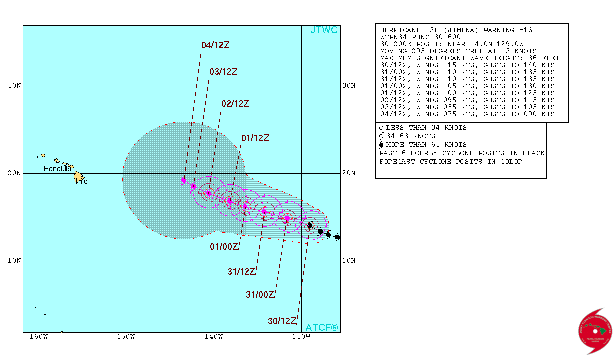 JTWC TS 13 2015 Forecast 16