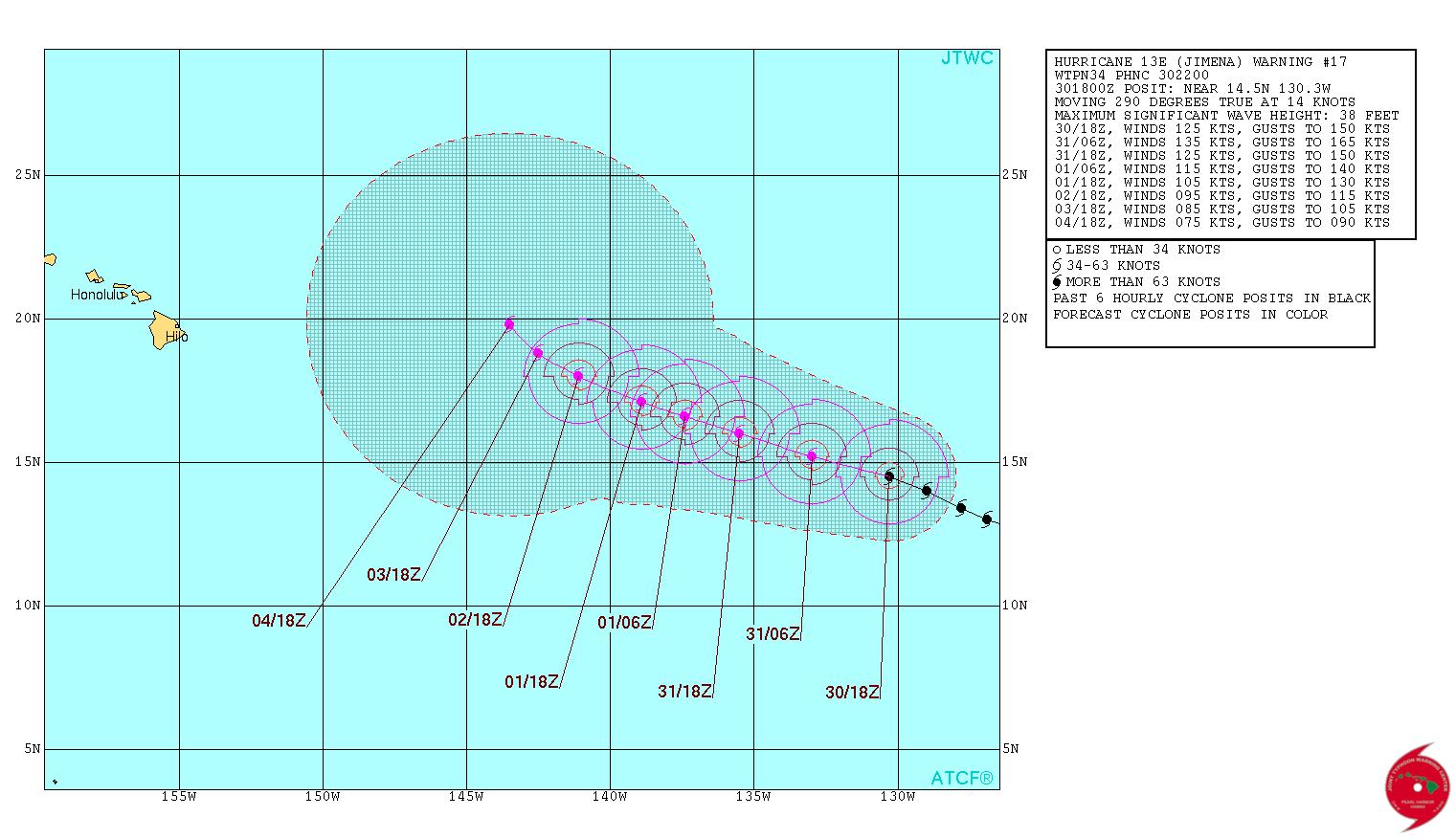 JTWC TS 13 2015 Forecast 17