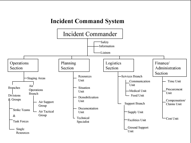 Incident Command System Organizational Chart Template
