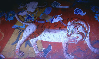 Wall paintings in all Dzongs