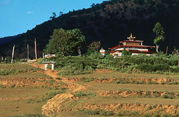 Dzong in countryside