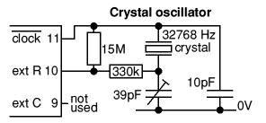 4060 crystal oscillator connections