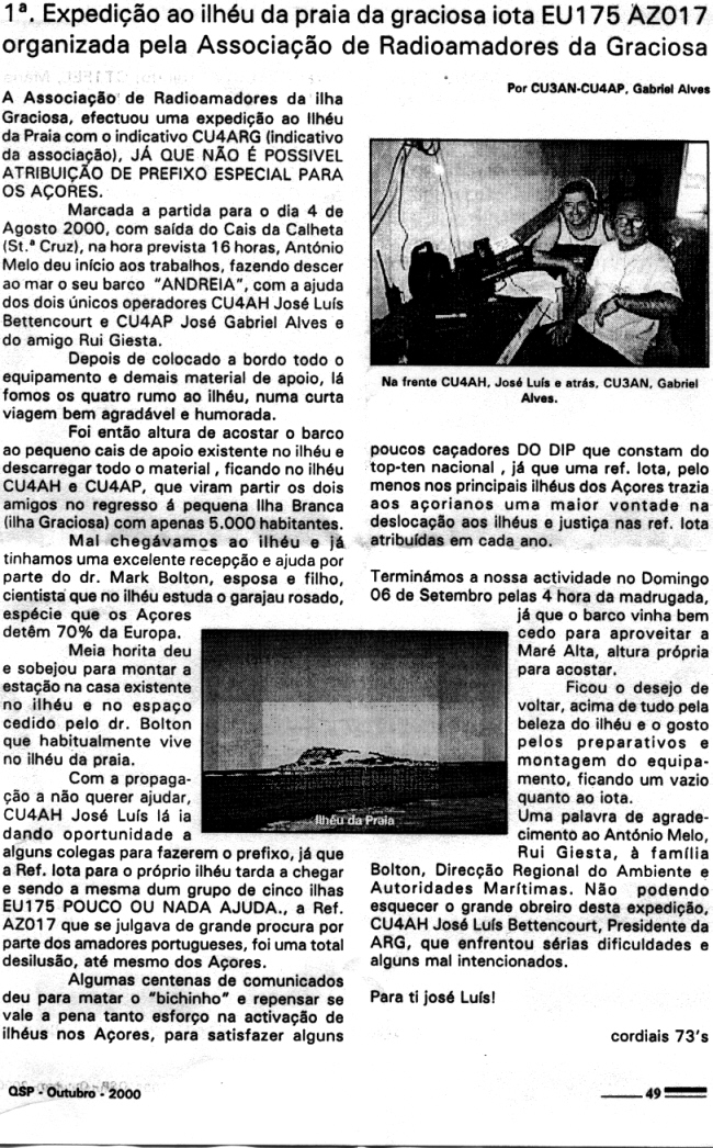 PUBLICADO NA REVISTA  * QSP *