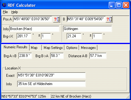 numeric results