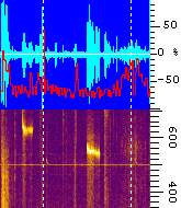 screenshot "amplitude bar" alongside spectrogram