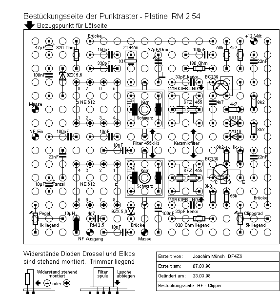 Bestckungsplan der Punktraster-Platine RM 2.5 (19 KB hcao.gif)
