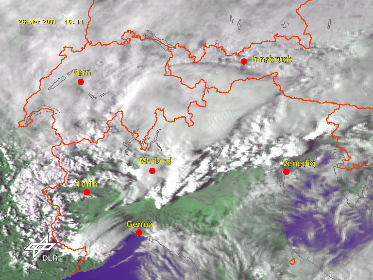 Die Alpen am 26.3.2001