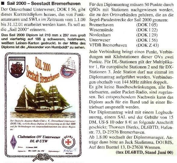 Sail 2000 ... aus funkamateur 07/00