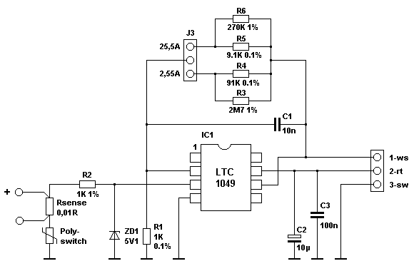 Schaltplan Gleichstromsensor