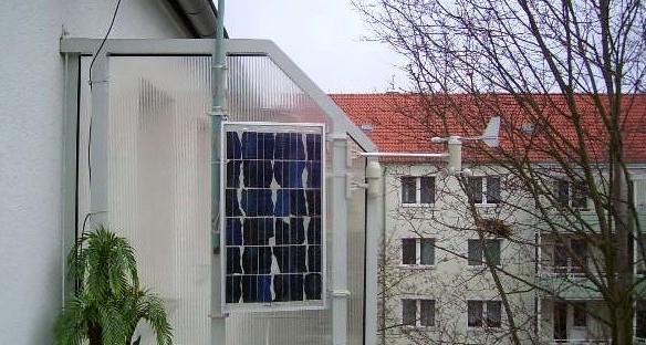 Solarzelle für das Winterhalbjahr