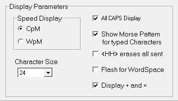 Below-right panel of Set PCW Parameters window