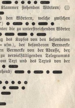 DK5KE Morsetelegrafie - Alphabet der Morsezeichen um 1900