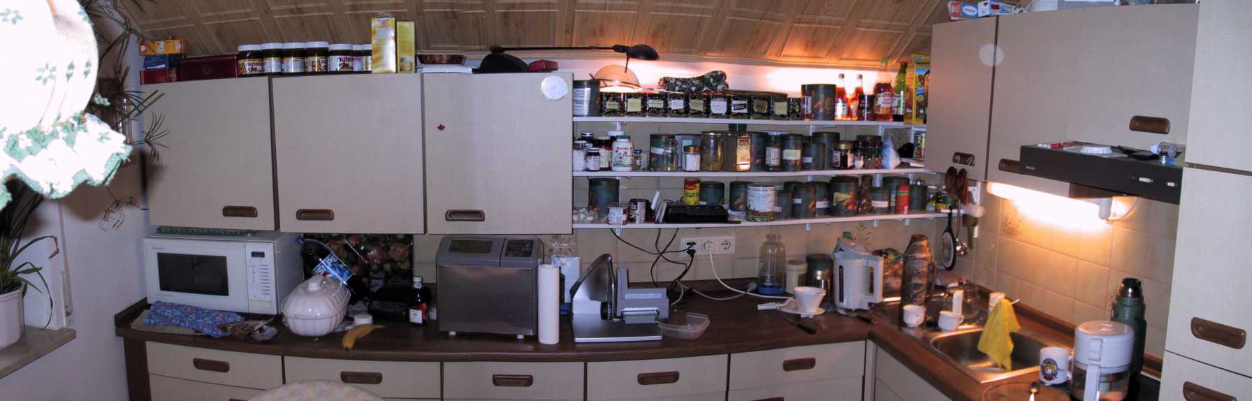 the kitchen