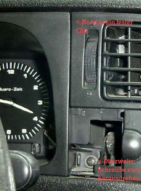 Demontage vom Tacho
