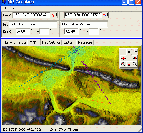 RDF results on a map