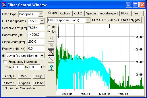 Digital filter settings for VLF reception / natural radio, part 1