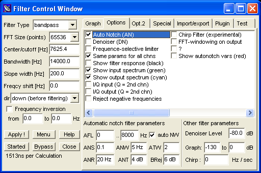 Digital filter settings for VLF reception / natural radio, part 2