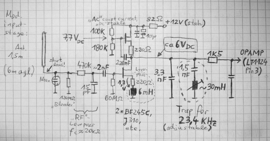 VLF frontend using JFETs