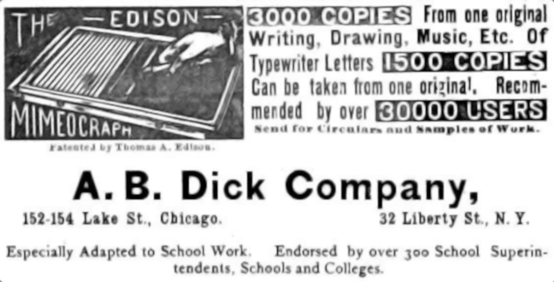 A.B. Dick Company, Werbeschrift spezifiziert, © Eric J. Nordstrom, Urban Remains Location, Chicago
