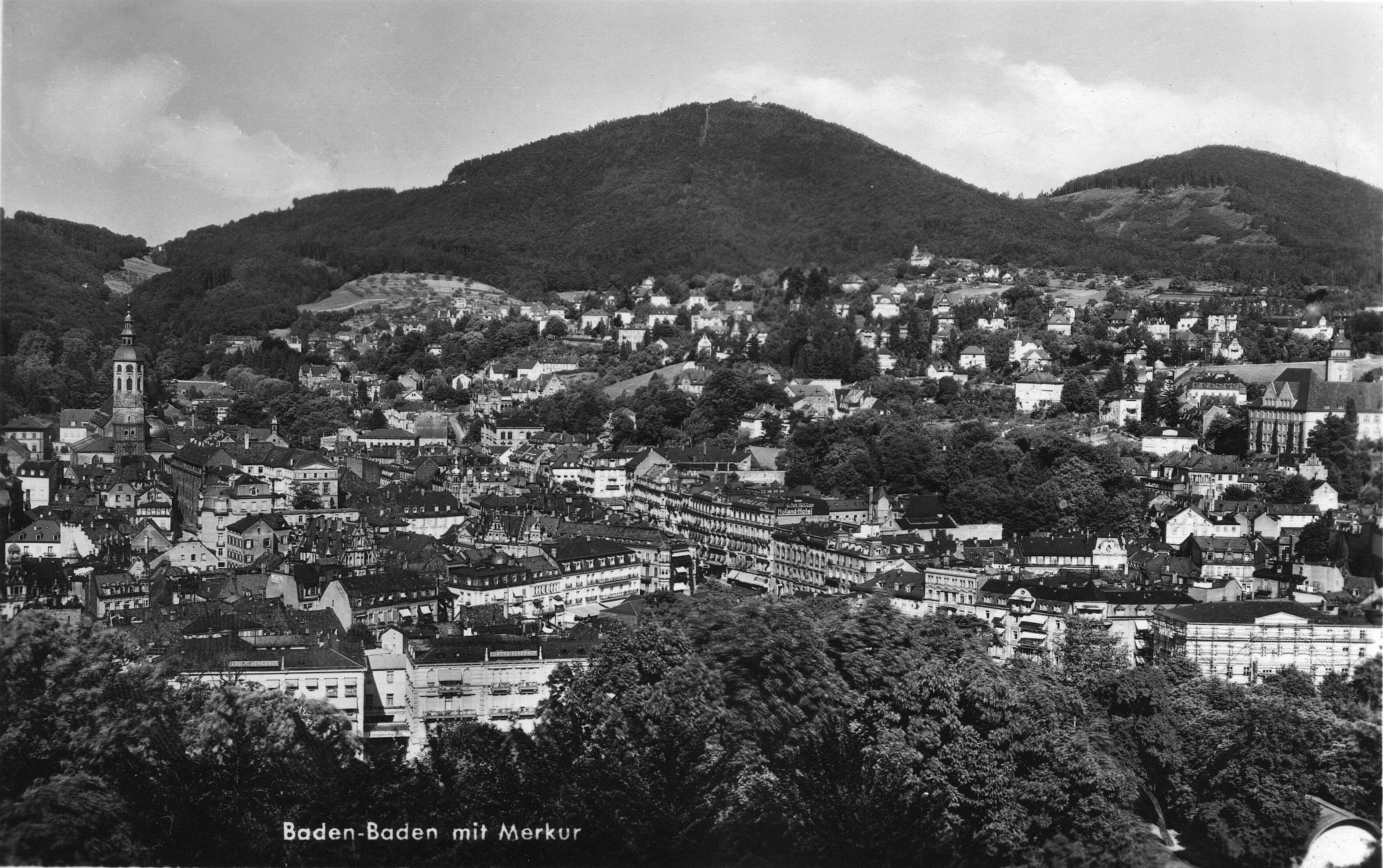 Hans Scholl im August 1938 in Baden-Baden, Postkarte gelaufen 6.6.1938, Privatbesitz