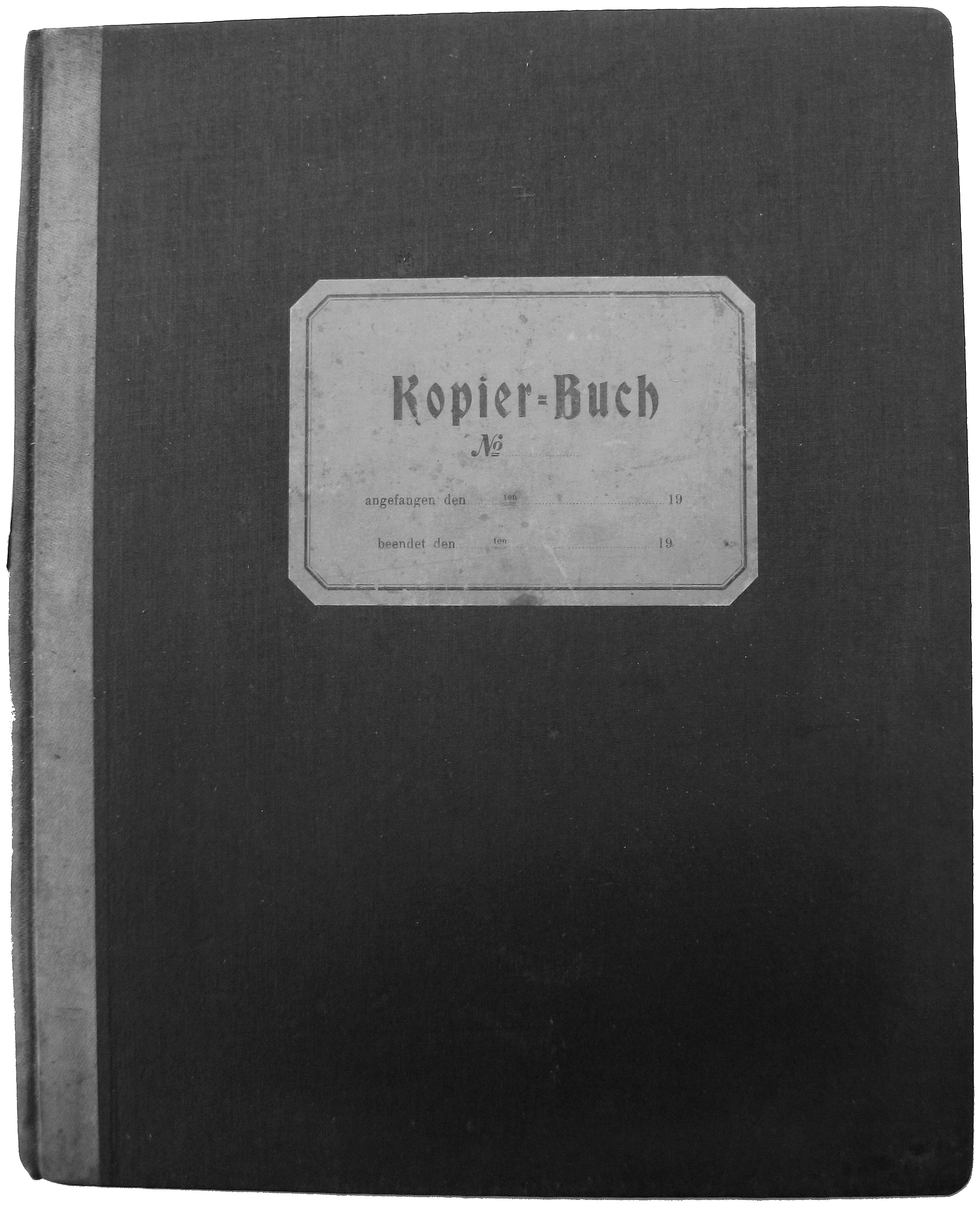 Kopierbuch von 1914