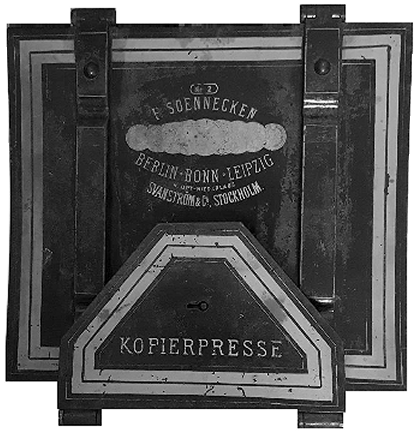 F. SOENNECKEN Berlin, Kopierpresse Nr.,2 Herstellung weit vor 1919