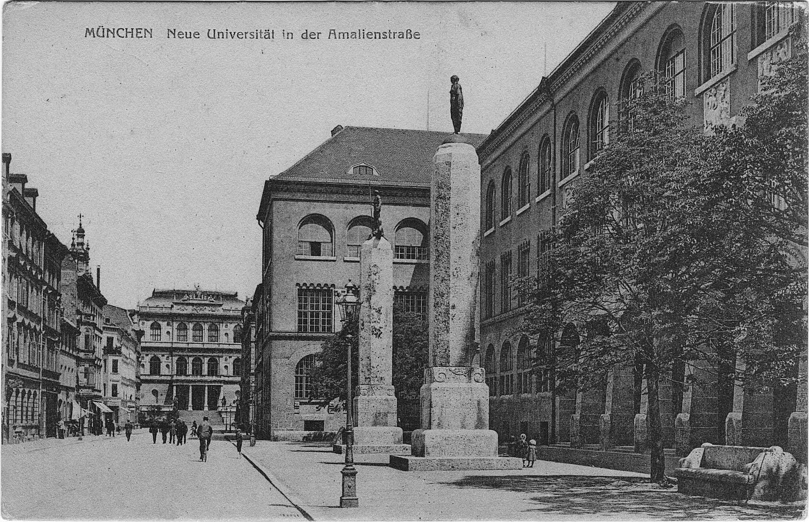 Alexander Schmorell, Universität Amalienstrasse, Postkarte gelaufen 15.12.1911, Privatbesitz