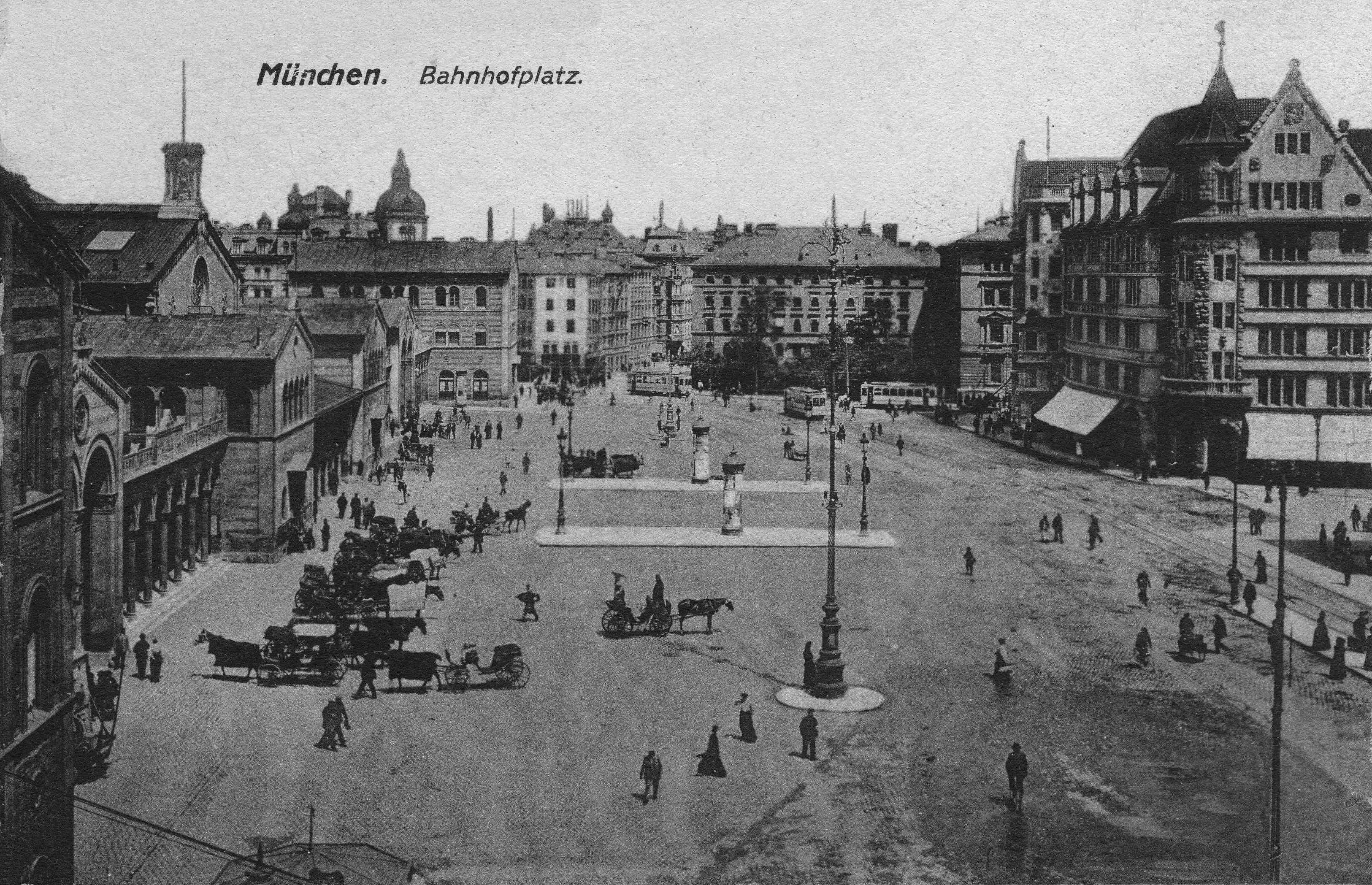 München Bahnhofsplatz, Postkarte ungelaufen, Privatbesitz