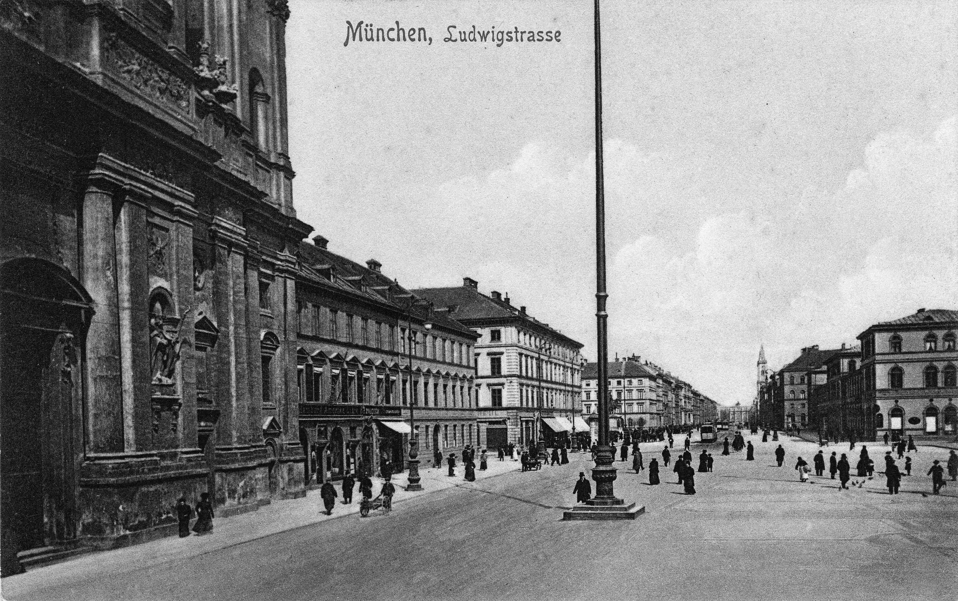 Hans Scholl, Ludwigstrasse, Postkarte ungelaufen, Privatbesitz