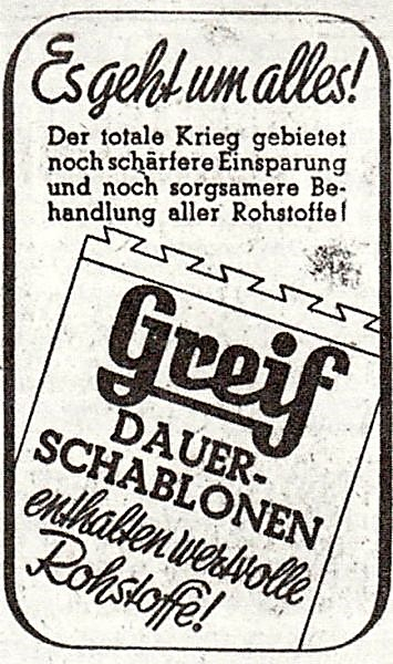 Werbeschrift, Kölnische Zeitung 1943, © DuMont Service GmbH, Neven DuMont Haus, Köln