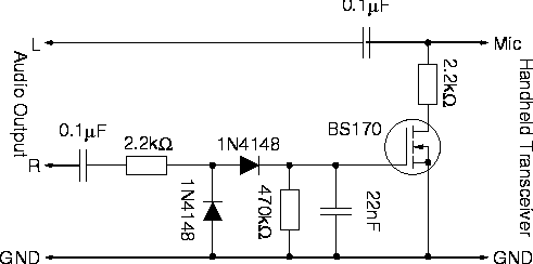 PTT keying VOX circuitry