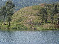  Congolese woman launder on the shore of lake Kivu.