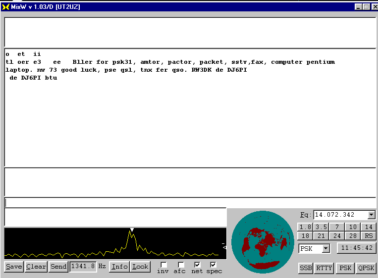 ��������� ����� ��������� � ���������� ����� �������� ����� RTTY, PSK31, Packet, CW ����� ��������� ������� ���,��������� TNC � DX Cluster.