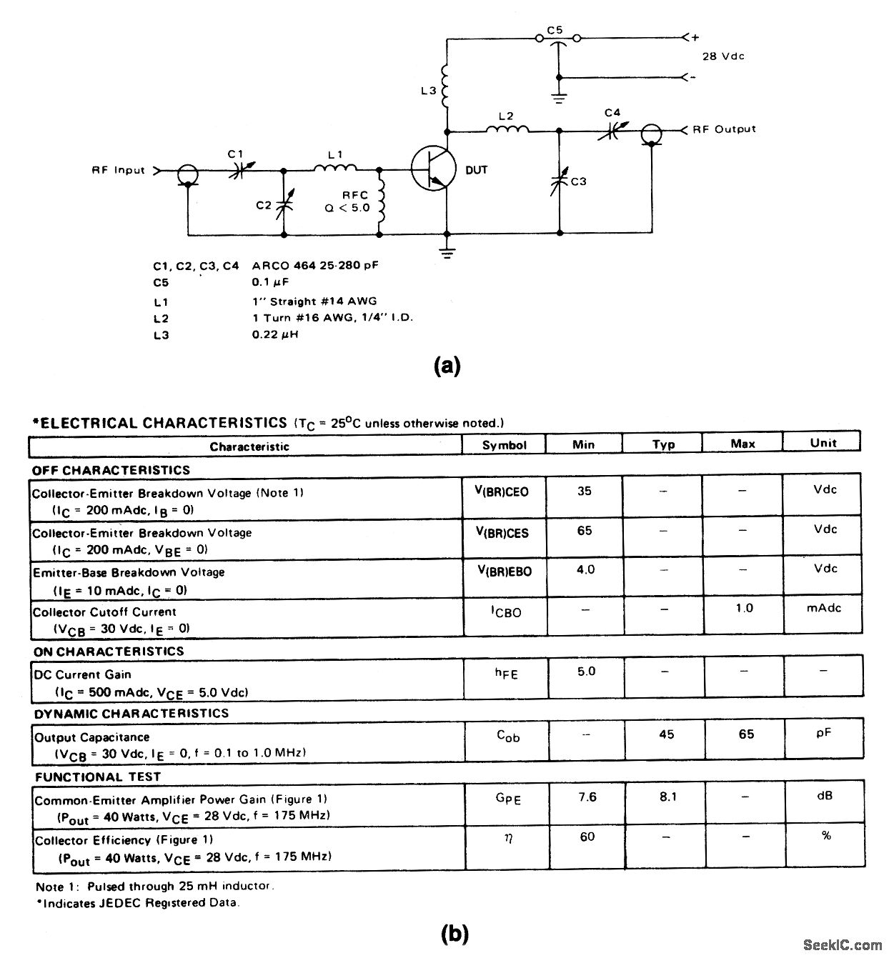 2N5643 NEW ORIGINAL MOTOROLA RF Power Transistor 50//80W 100 to 160Mhz equi BAM80