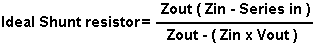 [Ideal shunt resistor formula]