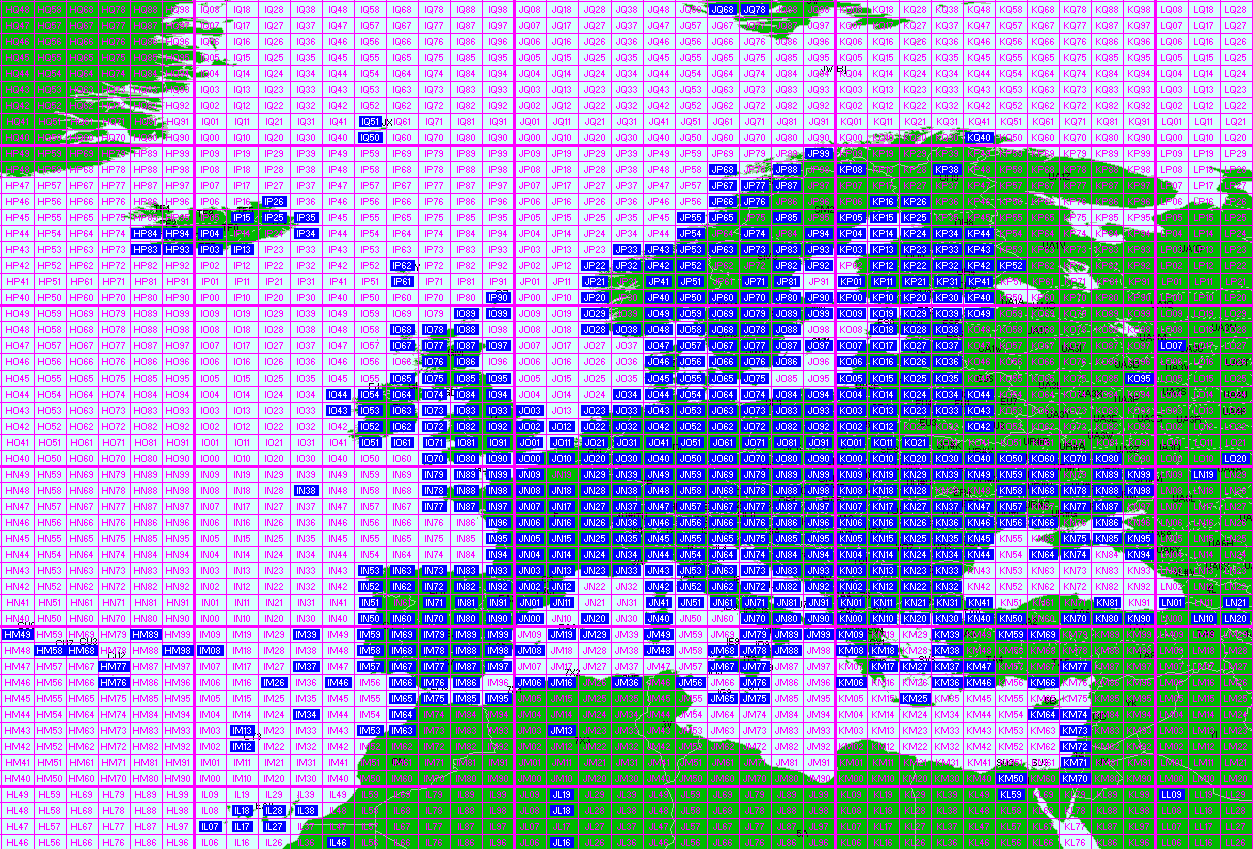 G0HVQ 6m Europe squares