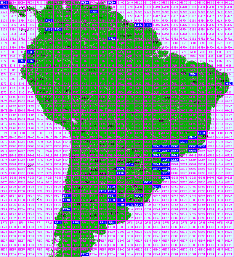 G0HVQ 6m South America squares