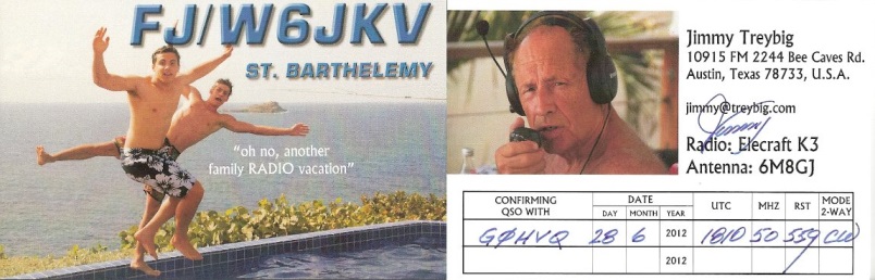 G0HVQ 6m qsl