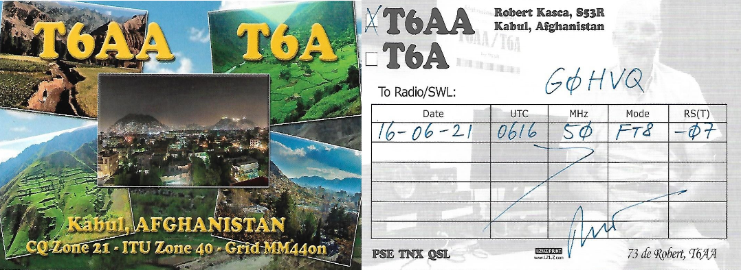 G0HVQ 6m qsl