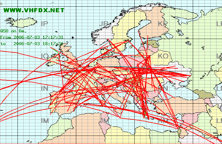 VHF/UHF spots Real-time maps